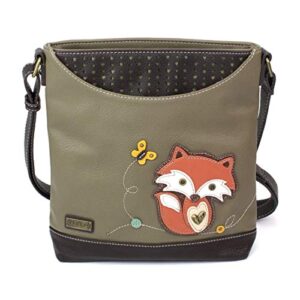 chala handbags sweet messenger mid size tote bag fox olive