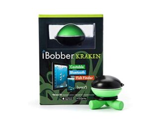 reelsonar ibobber wireless bluetooth smart fish finder ios android devices, black/green