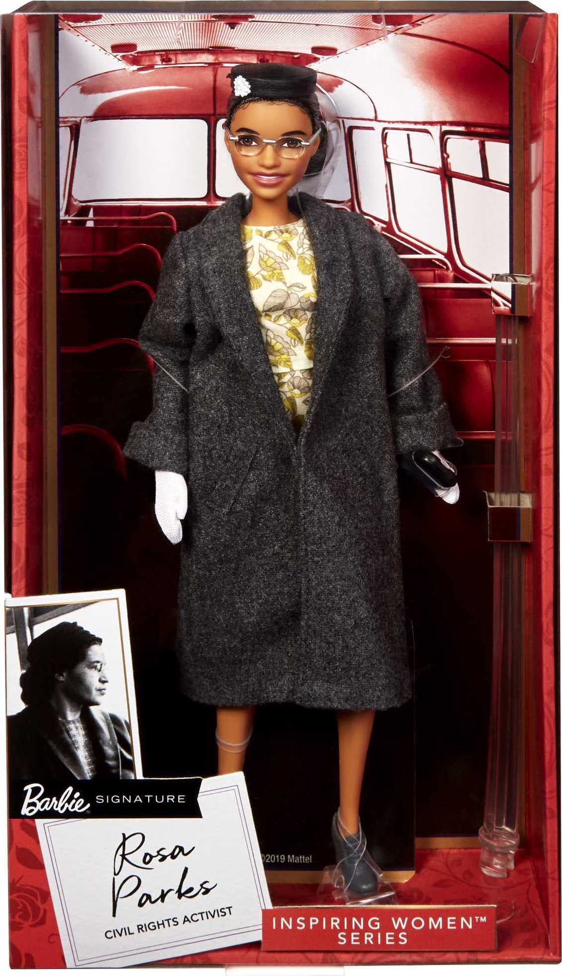 Barbie Inspiring Women Series Rosa Parks Collectible Barbie Doll, Wearing Fashion and Accessories, with Doll Stand and Certificate of Authenticity