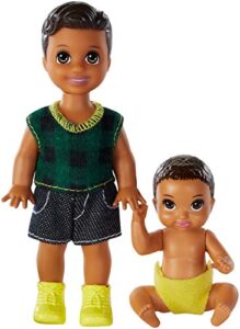barbie skipper babysitters inc. sibling dolls - toddler & baby in diaper, ages 3-7