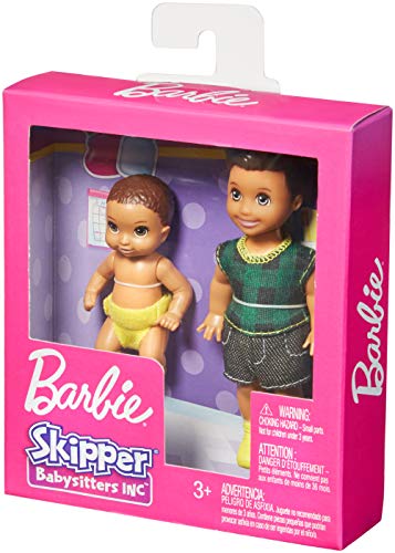 Barbie Skipper Babysitters Inc. Sibling Dolls - Toddler & Baby In Diaper, Ages 3-7