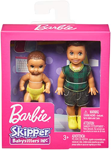 Barbie Skipper Babysitters Inc. Sibling Dolls - Toddler & Baby In Diaper, Ages 3-7