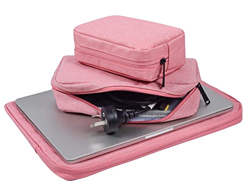 11-11.6-12 Inch Waterproof Laptop Sleeve Bag Compatible with MacBook Air 11.6/MacBook 12 Inch, Acer Chromebook R 11,HP Chromebook 11, Lenovo ASUS Samsung Chromebook 11.6 inch Notebook Tablet Case,Pink