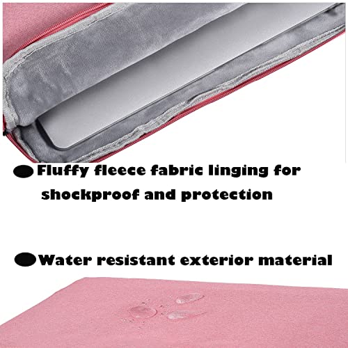 11-11.6-12 Inch Waterproof Laptop Sleeve Bag Compatible with MacBook Air 11.6/MacBook 12 Inch, Acer Chromebook R 11,HP Chromebook 11, Lenovo ASUS Samsung Chromebook 11.6 inch Notebook Tablet Case,Pink