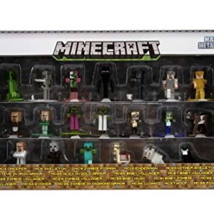 JADA Minecraft 20-Pack Wave 1 Nano METALFIGS 1.65" Die - Cast Figures, Multicolor (30125)