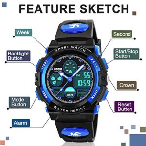 Boy Digital Watch Gifts for 5-15 Year Old Boys Girl Teen, Toys 6-16 Present Kids Age