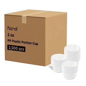 karat fp-p200-pp 2 oz. pp portion cups - clear (case of 2500)