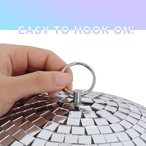 NuLink 8" Disco Light Mirror Ball with Hanging Ring