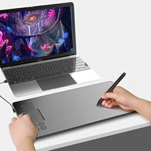 Drawing Tablet VEIKK A50 Graphics Tablet with Battery-Free Passive Pen Support Mac,Window,Linux OS,Tilt Pressure and 8 Shortcut Keys