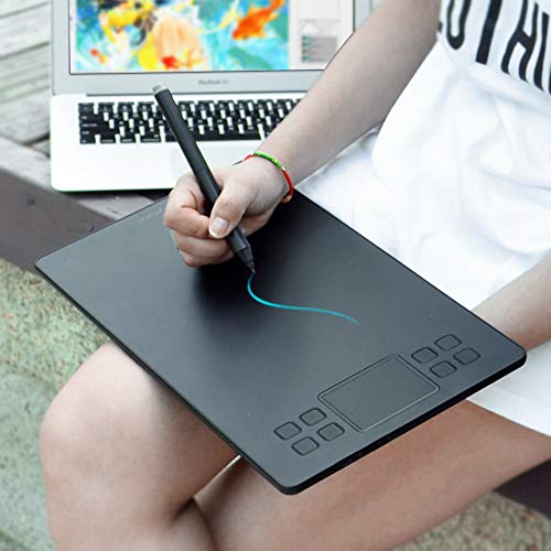 Drawing Tablet VEIKK A50 Graphics Tablet with Battery-Free Passive Pen Support Mac,Window,Linux OS,Tilt Pressure and 8 Shortcut Keys