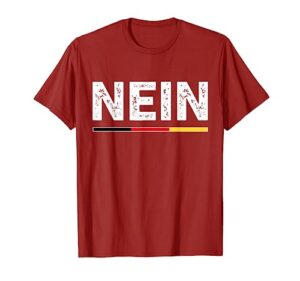 nein t shirt german no saying funny germany vintage tee gift t-shirt