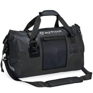 earth pak waterproof duffel bag- perfect for any kind of travel, lightweight, 50l / 70l / 90l / 120l sizes - large storage space, durable straps and handles, heavy duty material to keep your gear dry