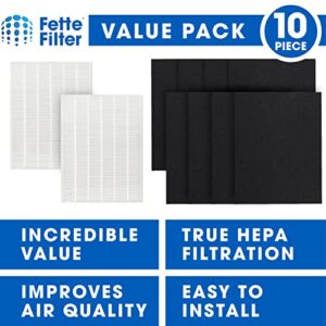 Fette Filter - 115115 Premium True HEPA H13 Filter Compatible with Winix Filter A 115115 Size 21 Plasma Wave Air Purifier AM90 P300 5300 5500 5300-2 6300-2 6300 C909 9800 C535 2 + 8 Pack