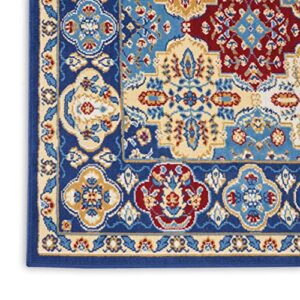 Nourison Grafix Persian Multicolor 5'3" x 7'3" Area -Rug, Easy -Cleaning, Non Shedding, Bed Room, Living Room, Dining Room, Kitchen (5x7)