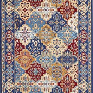 Nourison Grafix Persian Multicolor 5'3" x 7'3" Area -Rug, Easy -Cleaning, Non Shedding, Bed Room, Living Room, Dining Room, Kitchen (5x7)