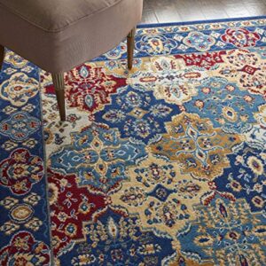 Nourison Grafix Persian Multicolor 5'3" x 7'3" Area -Rug, Easy -Cleaning, Non Shedding, Bed Room, Living Room, Dining Room, Kitchen (5x7)