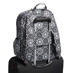 Vera Bradley Women's Cotton XL Campus Backpack, Charcoal Medallion, One Size