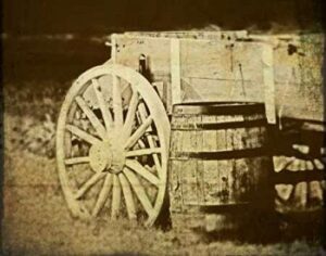 posterazzi rustic wagon and barrel poster print by c. thomas mcnemar, (22 x 28)