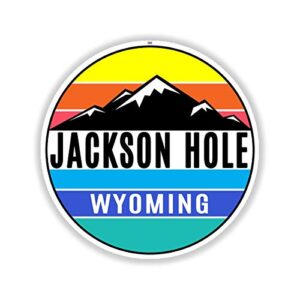 jackson hole wyoming 3" vinyl decal skiing sticker ski