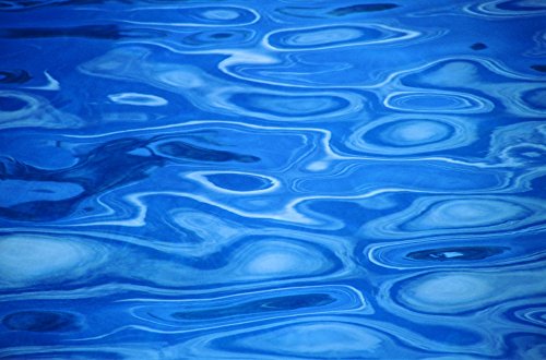 Posterazzi Water Surface Ripples In Vivid Blue. Poster Print, (34 x 22)