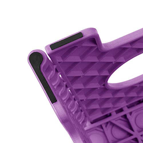 Casafield 9" Folding Step Stool with Handle, Purple - Portable Collapsible Small Plastic Foot Stool for Kids and Adults - Use in The Kitchen, Bathroom and Bedroom