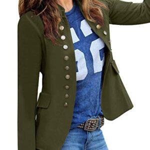 luvamia Mujer Chaqueta Blazer Jackets for Women Blazer Jacket Blazer Womens Suit Jackets and Blazers Blazers for Women Business Casual Army Green Size X-Large