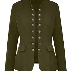 luvamia Mujer Chaqueta Blazer Jackets for Women Blazer Jacket Blazer Womens Suit Jackets and Blazers Blazers for Women Business Casual Army Green Size X-Large