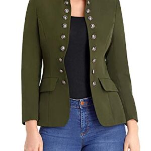 luvamia Mujer Chaqueta Blazer Jackets for Women Blazer Jacket Blazer Womens Suit Jackets and Blazers Blazers for Women Business Casual Army Green Size X-Large