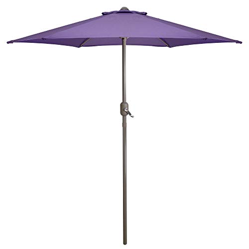 Northlight 7.5ft Outdoor Patio Market Umbrella with Hand Crank, Purple