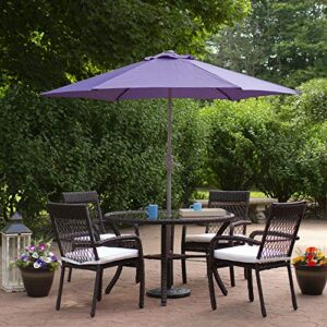 Northlight 7.5ft Outdoor Patio Market Umbrella with Hand Crank, Purple