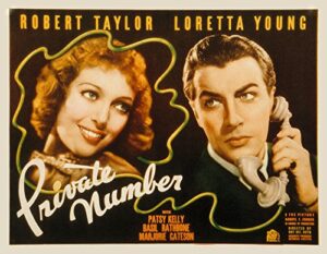 posterazzi private number loretta young robert taylor 1936 (c) 20th century fox tm & copyright/courtesy: everett collection movie masterprint poster print, (28 x 22)