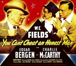 posterazzi you can't cheat an honest man from left: w.c. fields charlie mccarthy edgar bergen on jumbo window card 1939 movie masterprint poster print, (28 x 22)