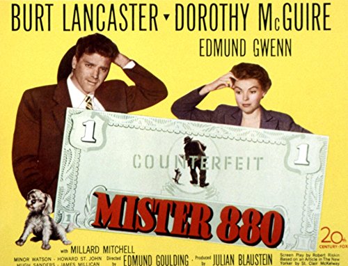 Posterazzi Mister 880 Burt Lancaster Dorothy Mcguire 1950 (C) 20Th Century Fox Tm & Copyright/Courtesy: Everett Collection Movie Masterprint Poster Print, (28 x 22)