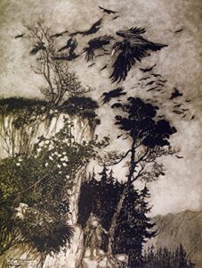 rip van winkle 1905 flock of idle crows poster print by a rackham (18 x 24)