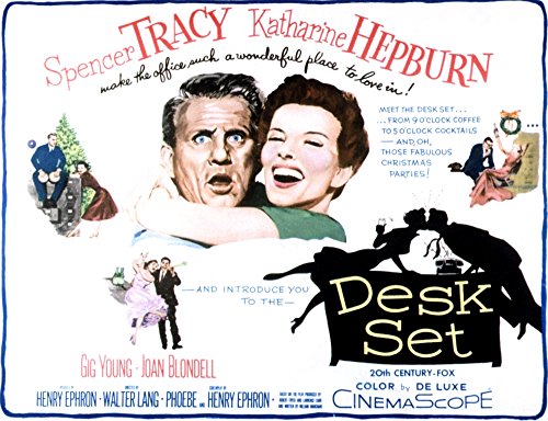 Posterazzi The Desk Set Spencer Tracy Katharine Hepburn 1957 Tm And Copyright (C) 20Th Century Fox Film All Rights Reserved. Movie Masterprint Poster Print, (28 x 22)