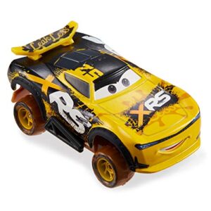 Disney Cars Toys XRS Mud Racing Vehicle Assortment 1:55 scale Die-Casts, Real Suspensions, Off-Road, Dirt-splashed Design, All-terrain Wheels, Ages 3 and up