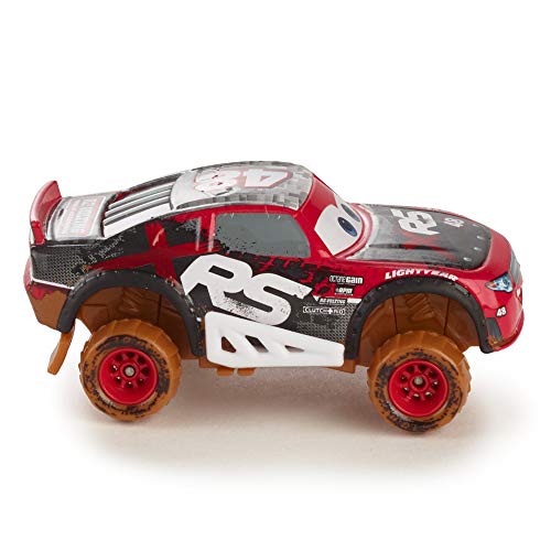 Mattel Disney Cars Toys XRS Mud Racing Racing T. G. Castlenut Vehicle 155 Scale Die-Casts, Real Suspensions, Off-Road, Dirt-Splashed Design, All-Terrain Wheels, Ages 3 and upâ€‹