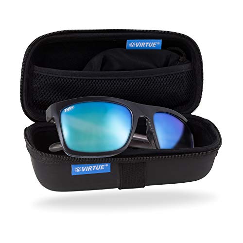 VIRTUE V-Paragon Polarized Sunglasses - Polished Black with Ice Lens