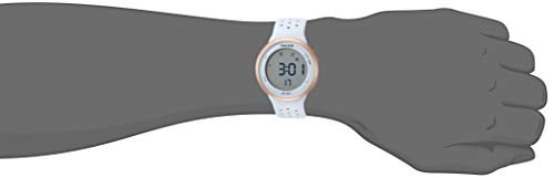 Armitron Sport Unisex 40/8423PBL Digital Chronograph Rose Gold-Tone and Powder Blue Perforated Silicone Strap Watch