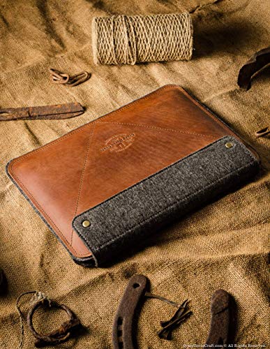 iPad Pro 12.9 inch leather case | Classic Brown, iPad Pro 11″ iPad 10.2 sleeve, Apple pencil pocket/holder handmade Crazy Horse leather, NEW 2020 iPad Air 10.9 inch tablet, cover/Crazy Horse Craft