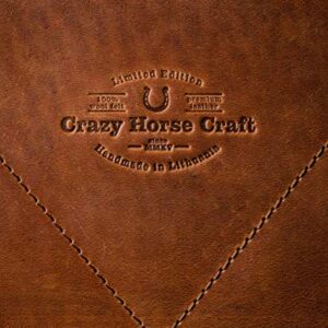 iPad Pro 12.9 inch leather case | Classic Brown, iPad Pro 11″ iPad 10.2 sleeve, Apple pencil pocket/holder handmade Crazy Horse leather, NEW 2020 iPad Air 10.9 inch tablet, cover/Crazy Horse Craft