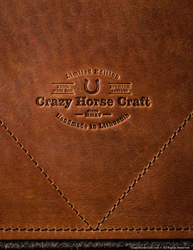 iPad Pro 12.9 inch leather case | Classic Brown, iPad Pro 11″ iPad 10.2 sleeve, Apple pencil pocket/holder handmade Crazy Horse leather, NEW 2020 iPad Air 10.9 inch tablet, cover/Crazy Horse Craft