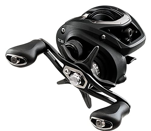 Daiwa, CC80 Casting Reel, 7.5:1 Gear Ratio, 4BB+1RB Bearings, 15 lb Max Drag, Left Hand-CC80HSL Black