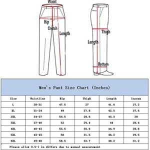 Banana Bucket Men's Full Elastic Waist Loose Fit Lightweight Workwear Pull On Cargo Pants