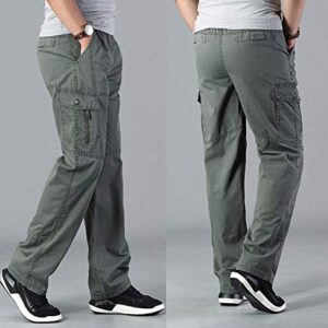 Banana Bucket Men's Full Elastic Waist Loose Fit Lightweight Workwear Pull On Cargo Pants