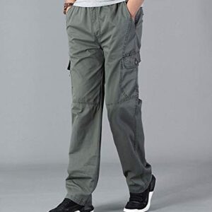 Banana Bucket Men's Full Elastic Waist Loose Fit Lightweight Workwear Pull On Cargo Pants