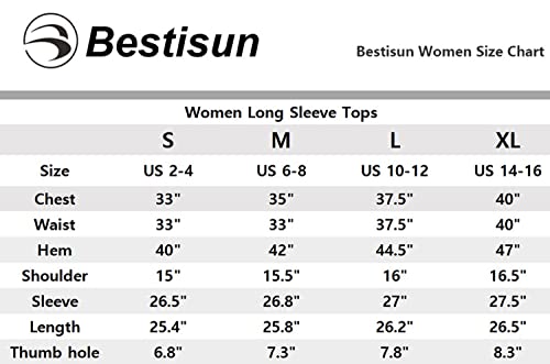 Bestisun Womens Long Sleeve Yoga Tops Workout Shirts Yoga Clothes Tunic Workout Tops with Thumb Hole White M