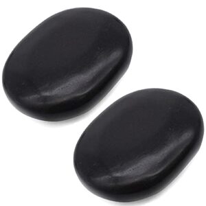 activebliss hot stones - 2 extra large massage stones set (4 in x 3.15 in) (sacrum or belly) for professional or home spa, relaxing, pain relief, healing