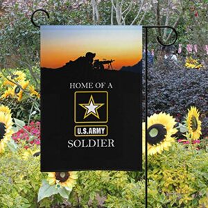 US military Army Soldier House Flag Armed Forces Rangers Official Licensed United State American Military Veteran Retire Decorative Gift Large Home Garden Double Sided Banner 13" x 18.5" Made in USA