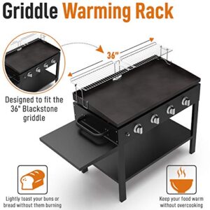 Yukon Glory™ Griddle Warming Rack - Designed for Blackstone Griddles 28" 1517 - New & Improved Design, One-Step Clip on Attachment (Not for Pro-Series)